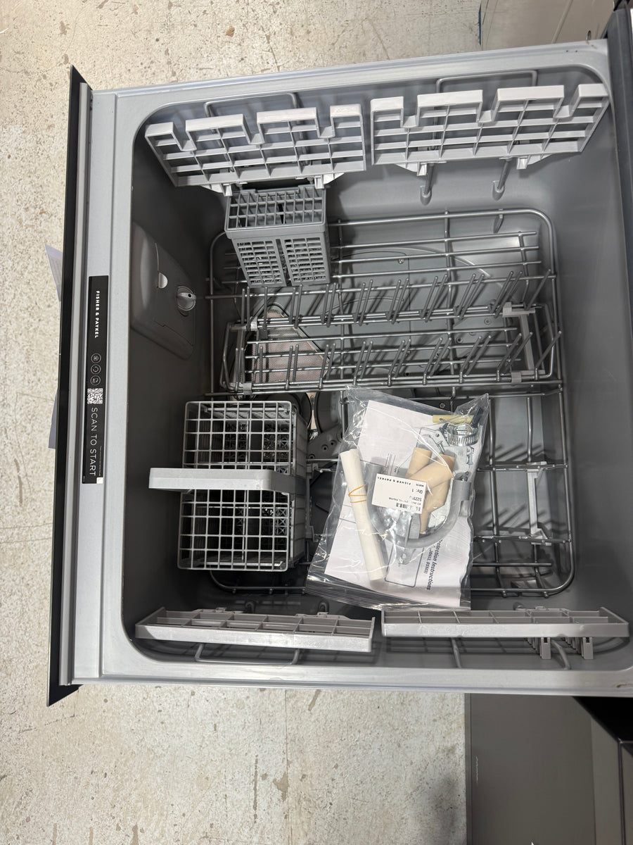 Factory second Fisher & Paykel Double DishDrawer Dishwasher Black Stainless Steel Model: DD60D2NB9 - Second Hand Appliances Geebung
