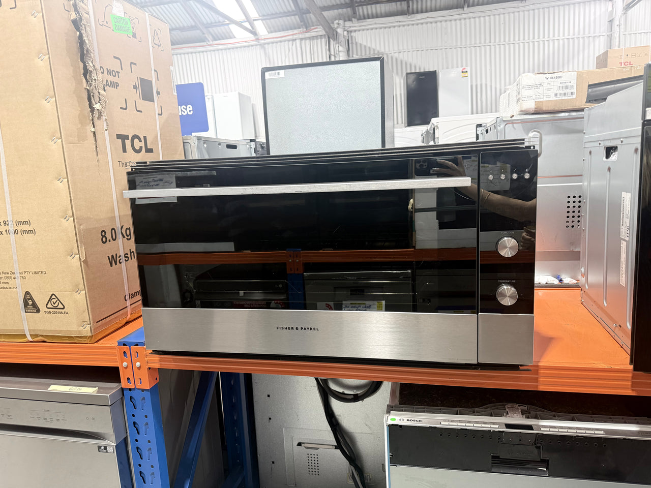 Factory second Fisher&Paykel OB90S9MEPX3 90cm Series 9 Contemporary Pyrolytic Oven – Stainless Steel - Second Hand Appliances Geebung