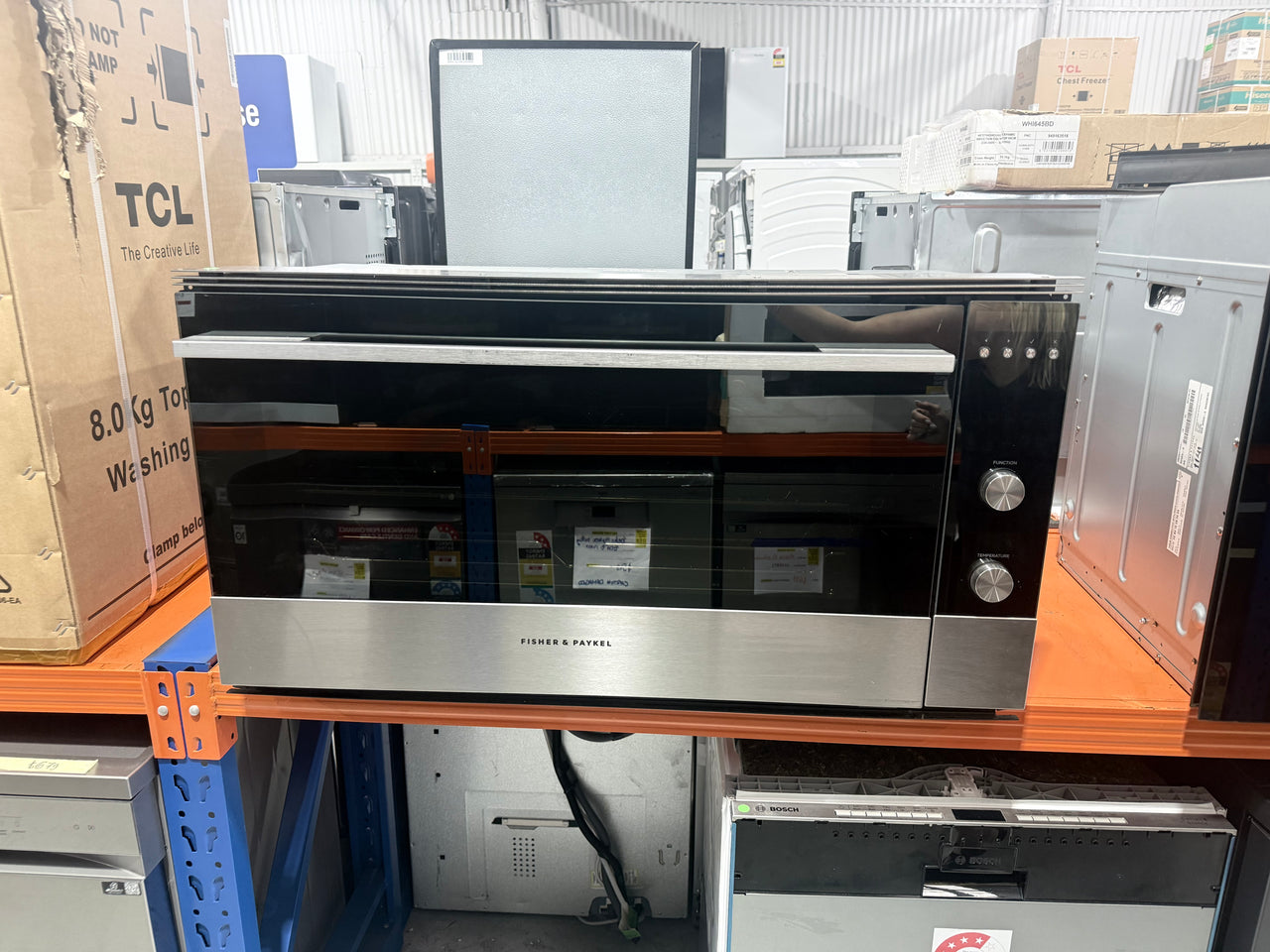 Factory second Fisher&Paykel OB90S9MEPX3 90cm Series 9 Contemporary Pyrolytic Oven – Stainless Steel - Second Hand Appliances Geebung