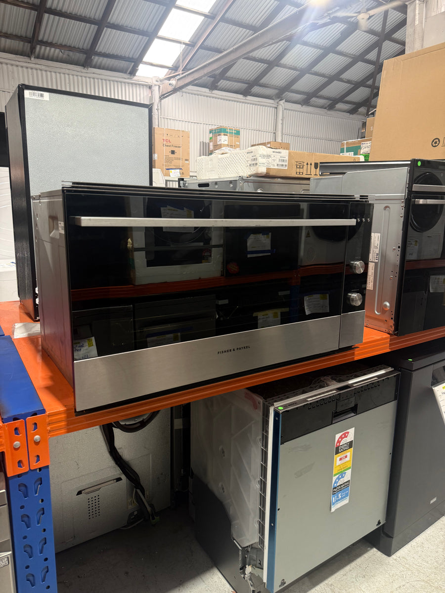 Factory second Fisher&Paykel OB90S9MEPX3 90cm Series 9 Contemporary Pyrolytic Oven – Stainless Steel - Second Hand Appliances Geebung