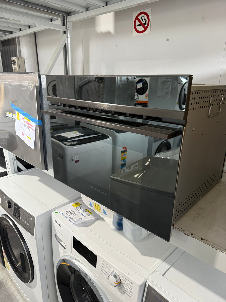 Factory second Fisher & Paykel OM60NDBB1 – 60 cm Combination Microwave Oven (Black Steel, Series 9) - Second Hand Appliances Geebung