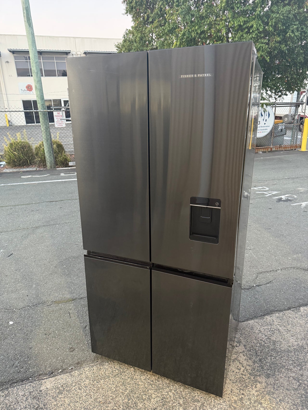 Buy Factory second Fisher & Paykel RF730QNUVB1 690 L Quad Door Refrigerator – Black Stainless Steel with Ice & Water |  | [product_variant] | Second Hand Appliances Geebung Brisbane