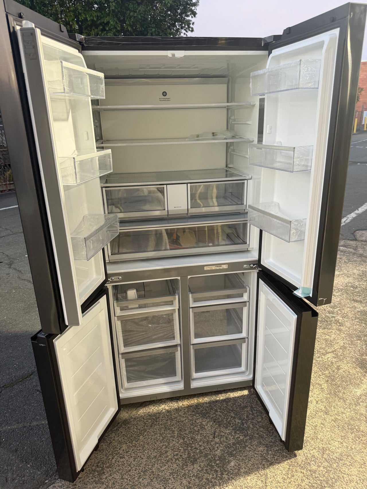 Buy Factory second Fisher & Paykel RF730QNUVB1 690 L Quad Door Refrigerator – Black Stainless Steel with Ice & Water |  | [product_variant] | Second Hand Appliances Geebung Brisbane