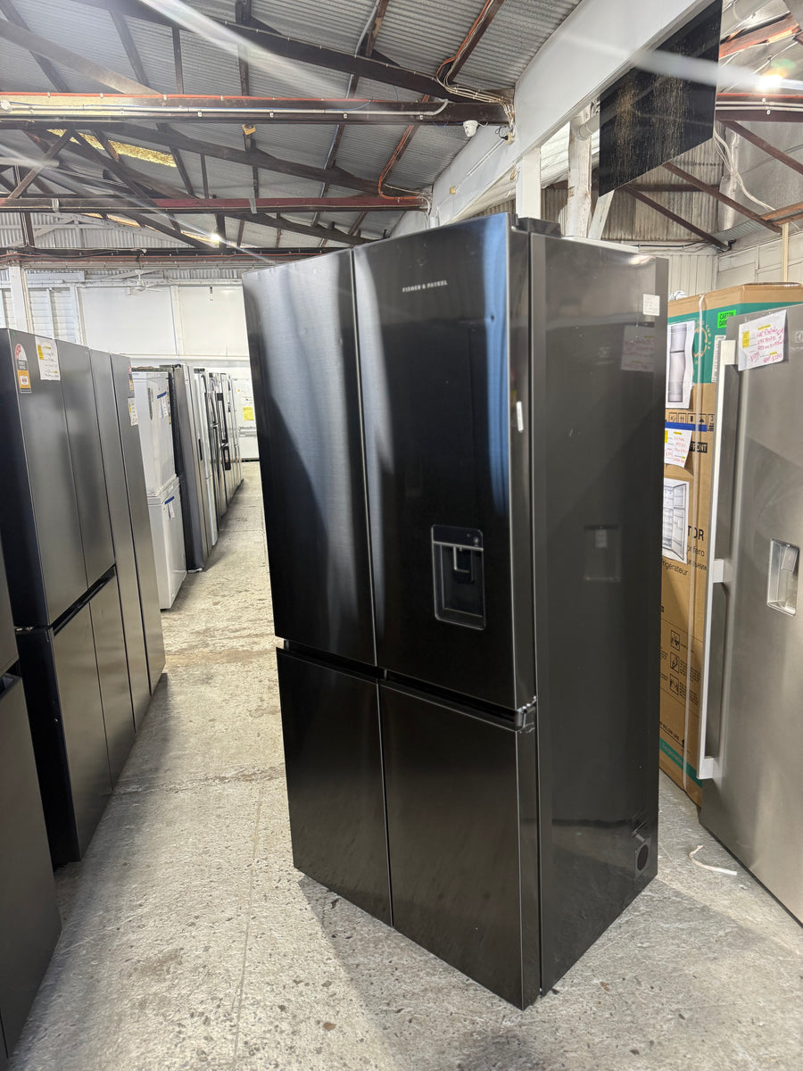 Buy Factory second Fisher & Paykel RF730QNUVB1 690 L Quad Door Refrigerator – Black Stainless Steel with Ice &Water |  | [product_variant] | Second Hand Appliances Geebung Brisbane