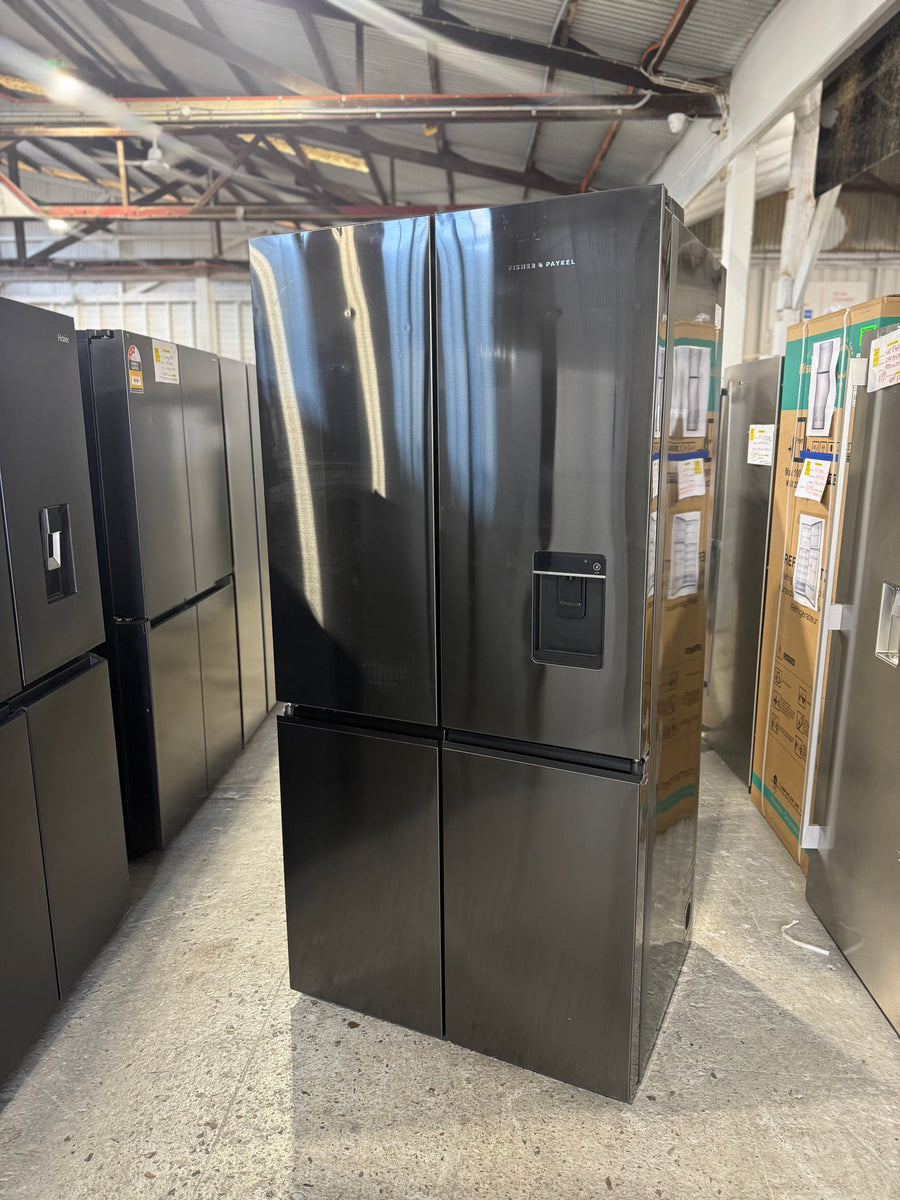Buy Factory second Fisher & Paykel RF730QNUVB1 690 L Quad Door Refrigerator – Black Stainless Steel with Ice &Water |  | [product_variant] | Second Hand Appliances Geebung Brisbane