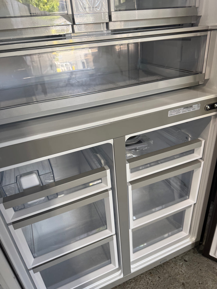 Buy Factory second Fisher & Paykel RF730QNUVB1 690 L Quad Door Refrigerator – Black Stainless Steel with Ice &Water |  | [product_variant] | Second Hand Appliances Geebung Brisbane