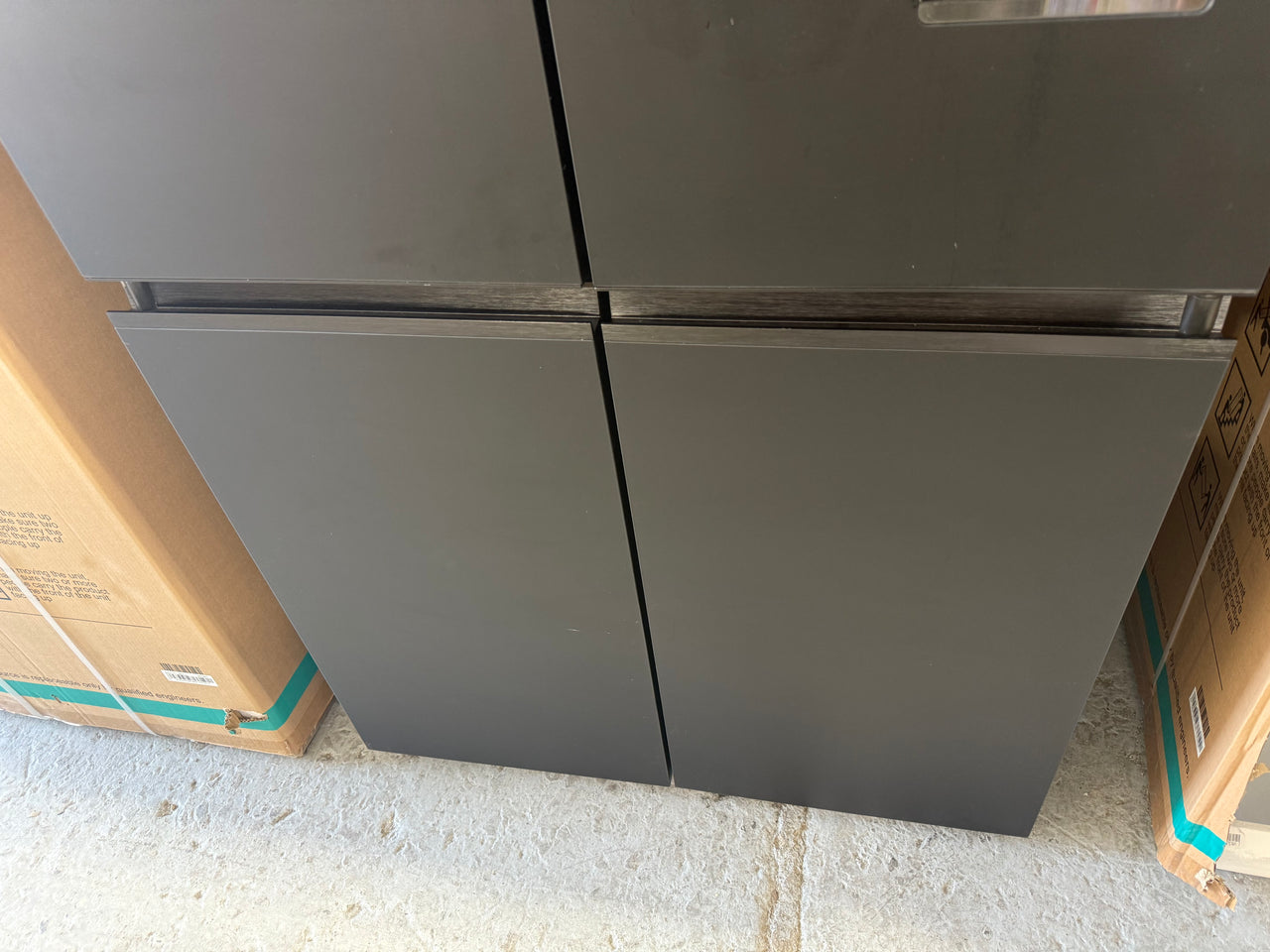 Factory second Fisher & Paykel RF730QZUVB1 690L Quad Door Fridge (Matte Black Glass) - Second Hand Appliances Geebung