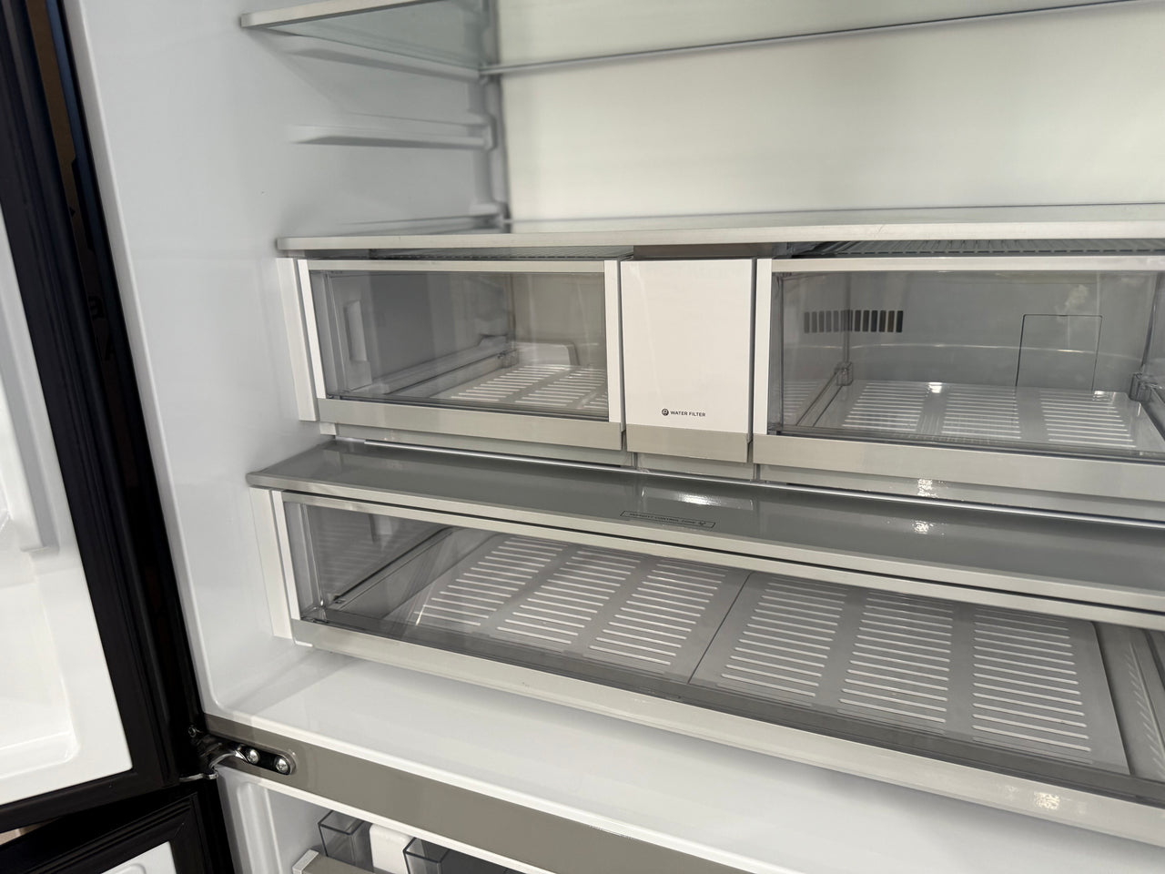 Factory second Fisher & Paykel RF730QZUVB1 690L Quad Door Fridge (Matte Black Glass) - Second Hand Appliances Geebung