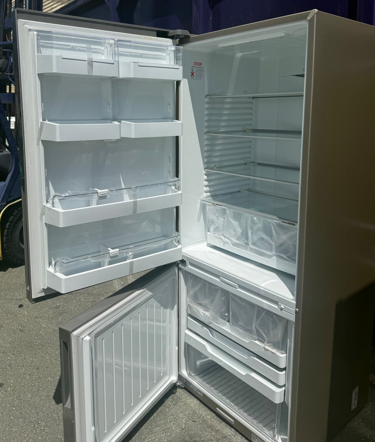 Buy Factory second Fisher & Paykel Series 5 413L Bottom Mount Refrigerator – Stainless Steel (Left Hinge) RF442BLPX6 |  | [product_variant] | Second Hand Appliances Geebung Brisbane