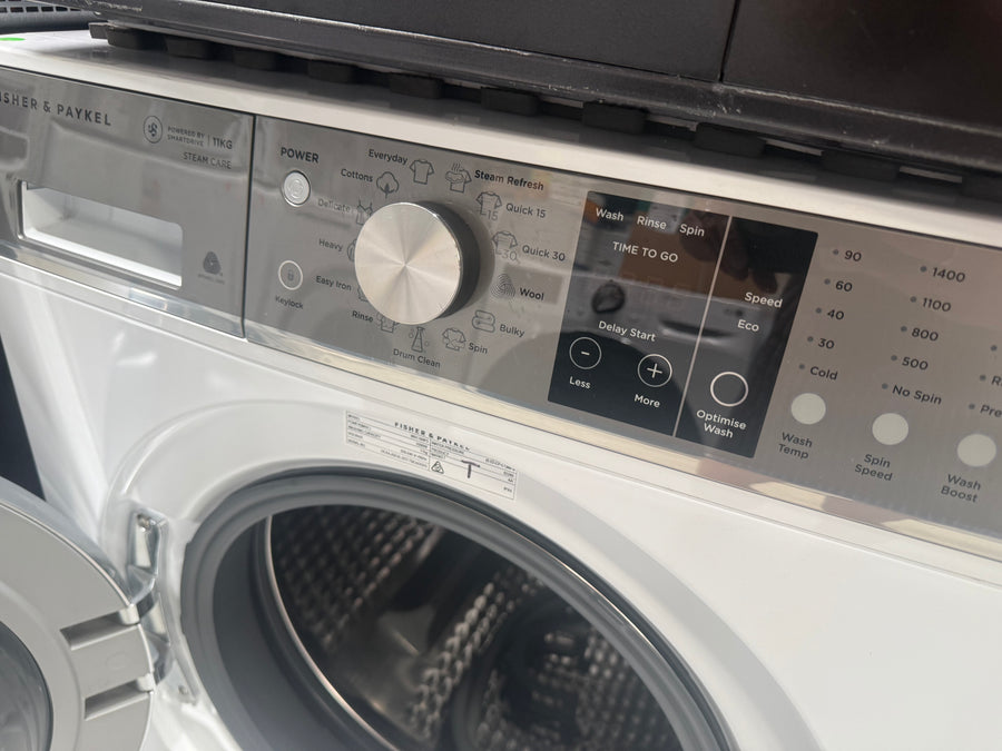 Factory second Fisher & Paykel Series 7 11kg Front Load Washing Machine with Steam Care  Model: WH1160P3 - Second Hand Appliances Geebung