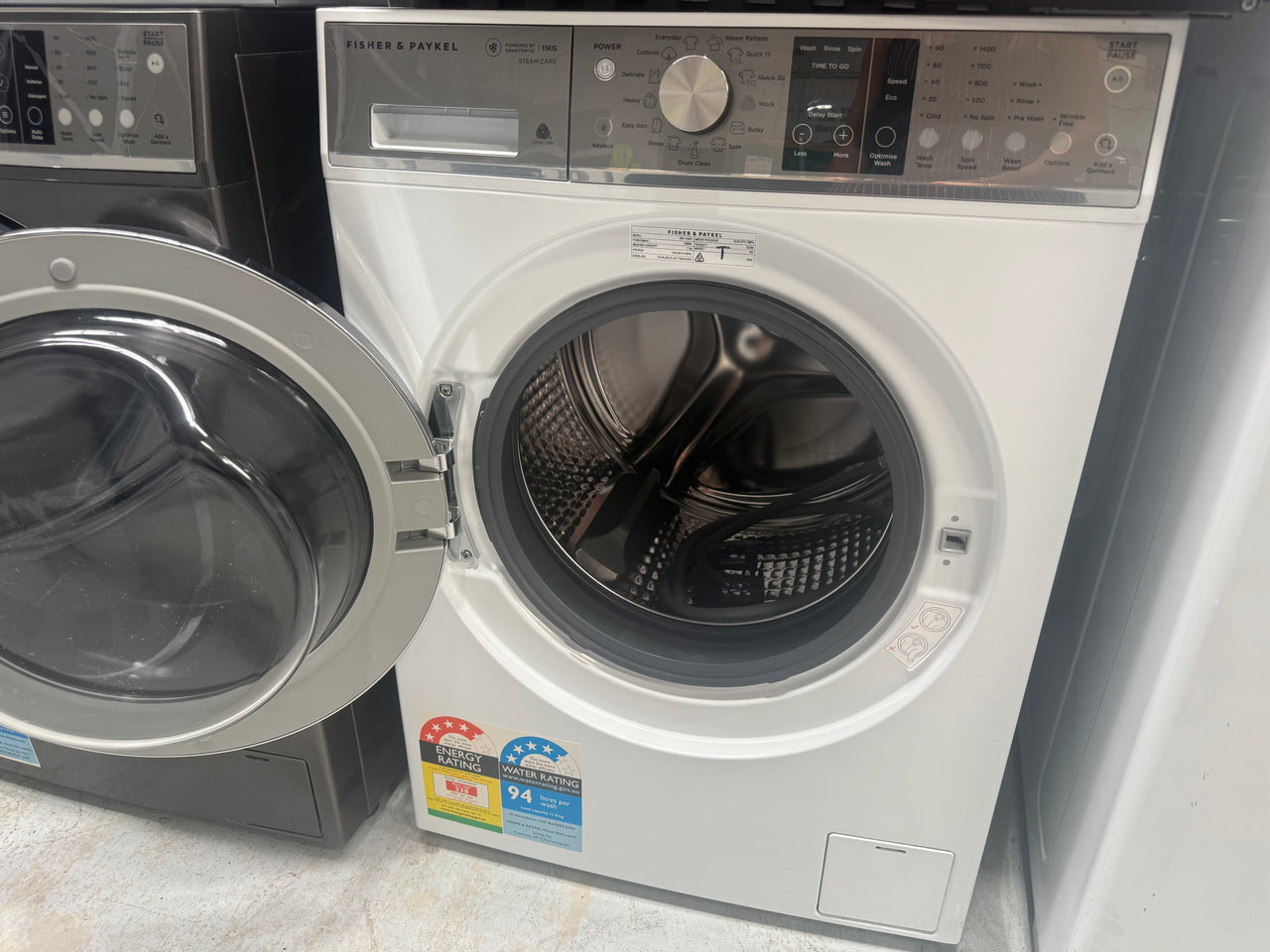 Factory second Fisher & Paykel Series 7 11kg Front Load Washing Machine with Steam Care  Model: WH1160P3 - Second Hand Appliances Geebung