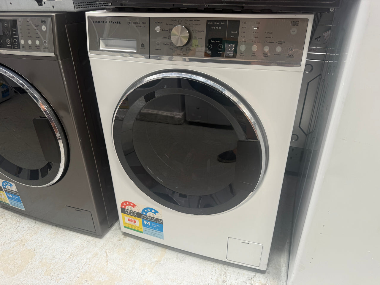 Factory second Fisher & Paykel Series 7 11kg Front Load Washing Machine with Steam Care  Model: WH1160P3 - Second Hand Appliances Geebung