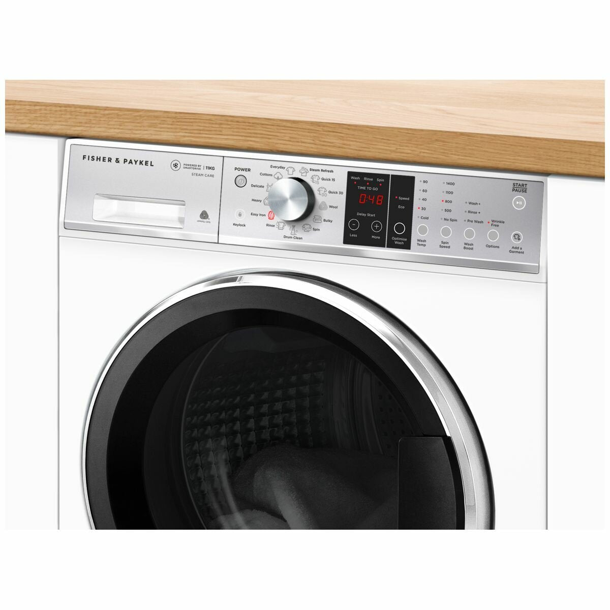 Factory second Fisher & Paykel Series 7 11kg Front Load Washing Machine with Steam Care  Model: WH1160P3 - Second Hand Appliances Geebung