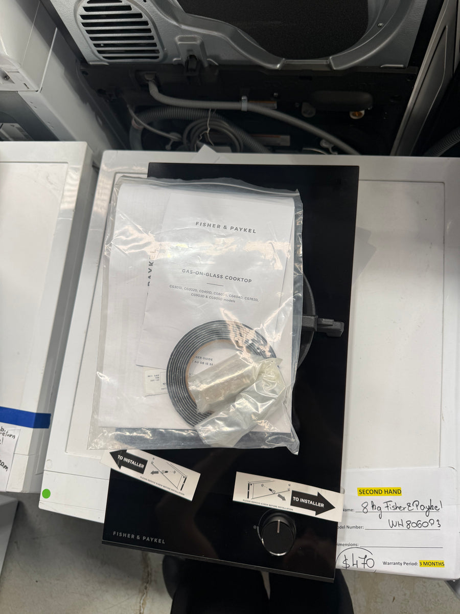 Factory second Fisher & Paykel Series 9 30cm One Burner Gas Cooktop – LPG – Black Glass (CG301DLPGB4) - Second Hand Appliances Geebung