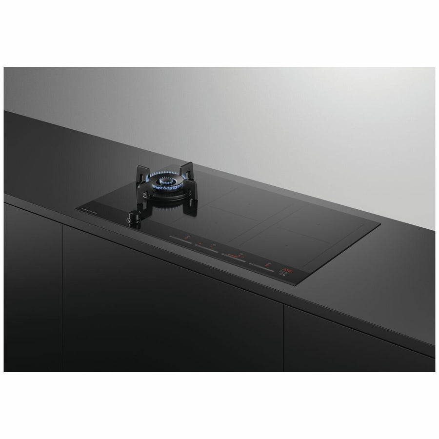 Fisher & Paykel Series 9 90cm Natural Gas Wok Burner and Induction Cooktop CGI905DNGTB4 - Second Hand Appliances Geebung