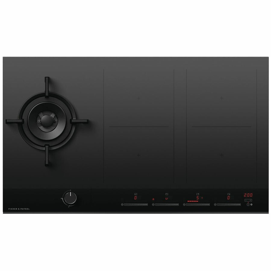 Fisher & Paykel Series 9 90cm Natural Gas Wok Burner and Induction Cooktop CGI905DNGTB4 - Second Hand Appliances Geebung