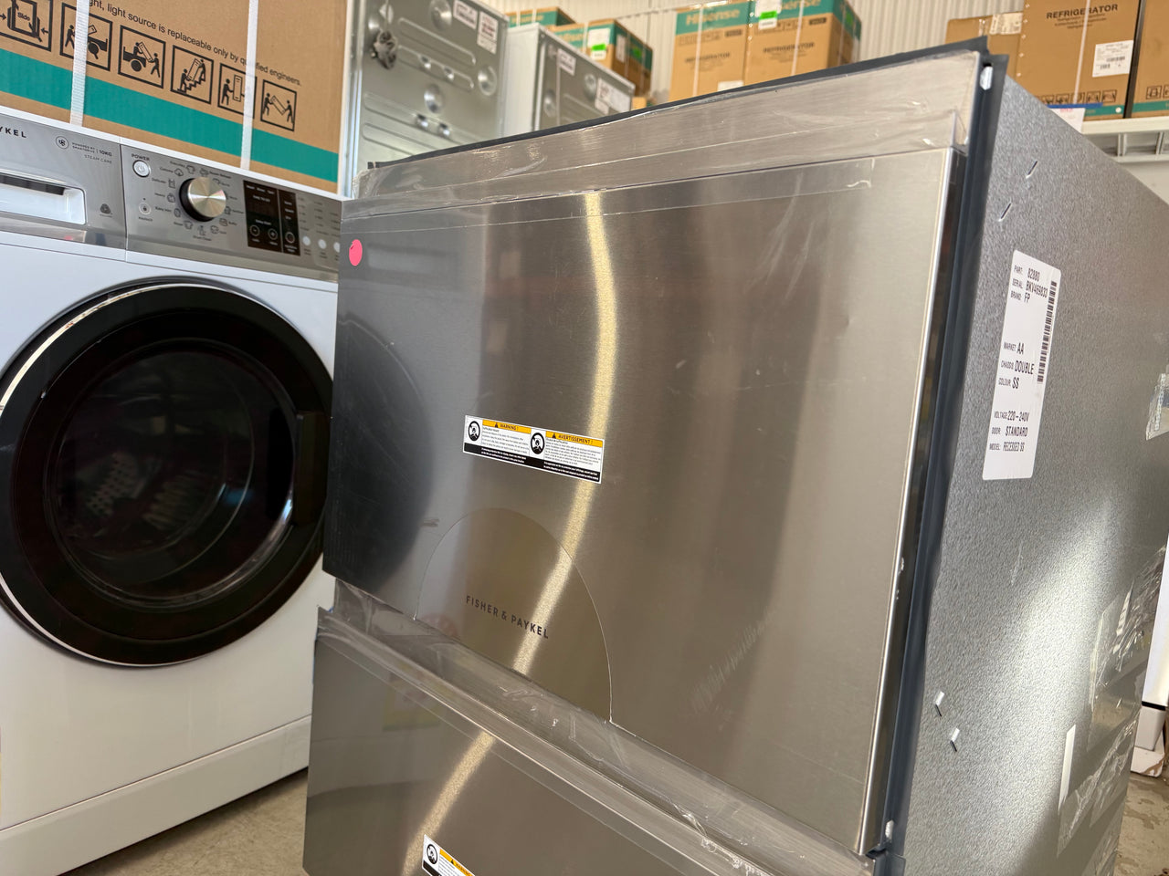 Factory second Fisher&Paykel Series 9 Built-Under Double DishDrawer Dishwasher - Stainless Steel Model: DD60D4NX9 - Second Hand Appliances Geebung