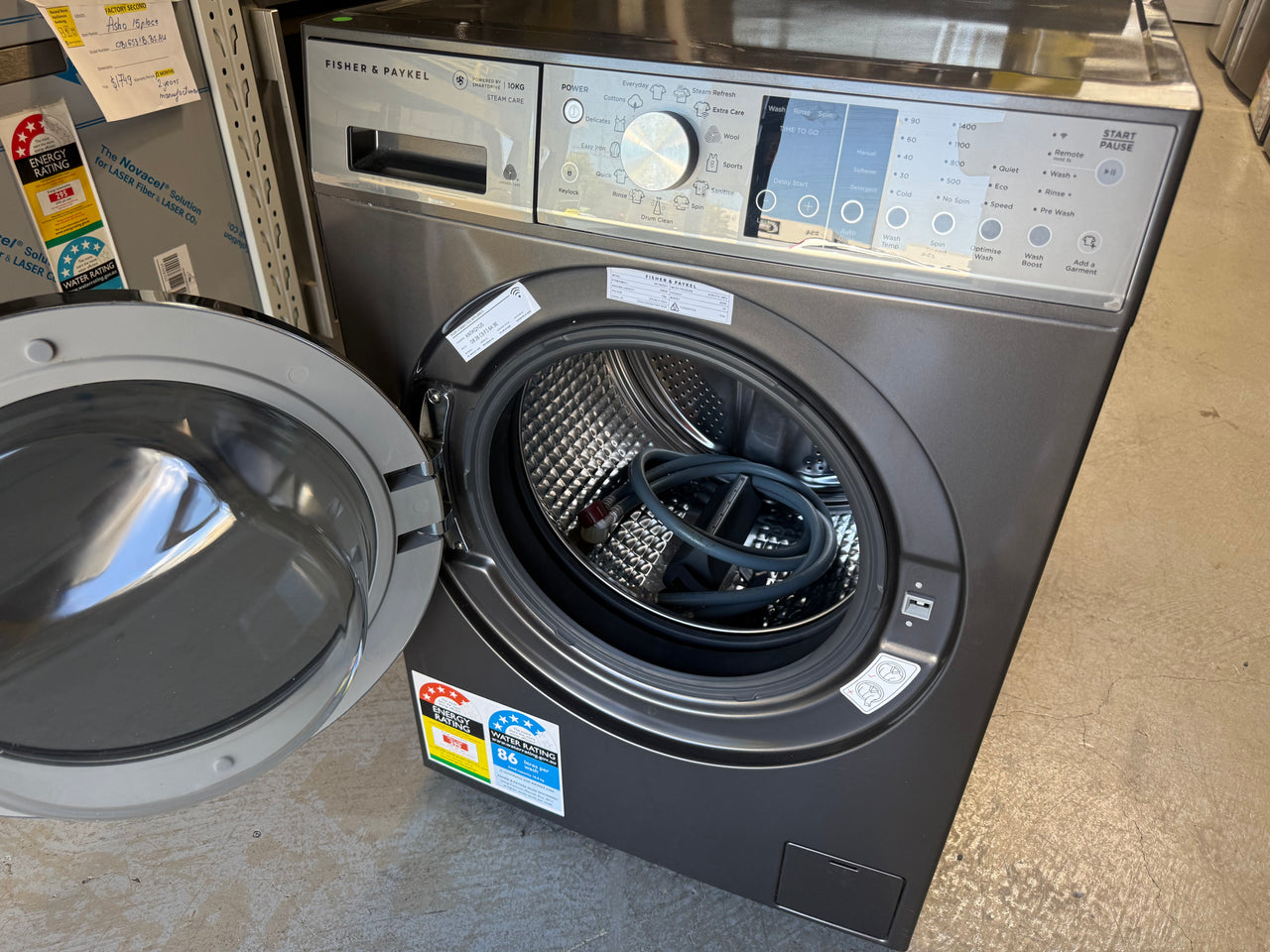 Buy Factory second Fisher & Paykel WH1060SG1 10kg Front Load Washing Machine – Graphite |  | [product_variant] | Second Hand Appliances Geebung Brisbane