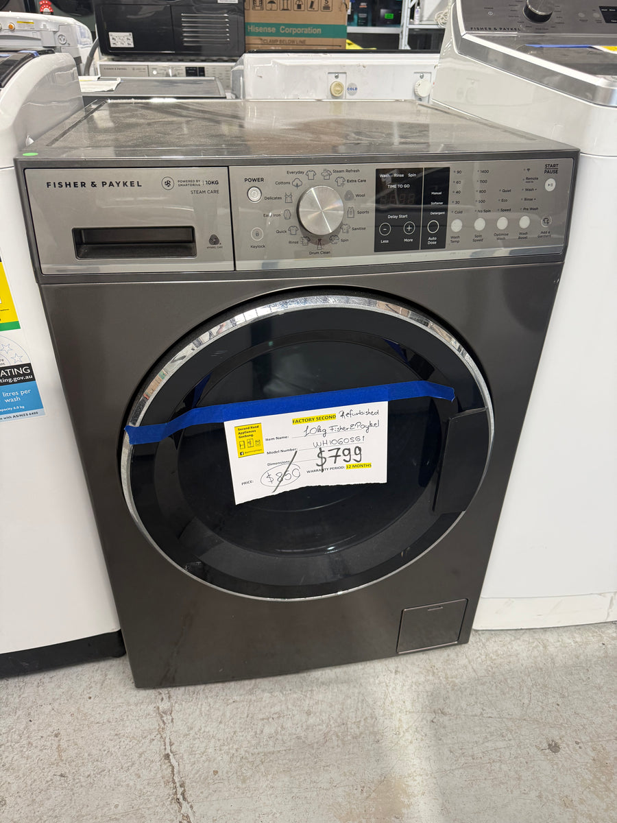 Factory second Fisher & Paykel WH1060SG1 10kg Series 9 Front Load Washing Machine - Second Hand Appliances Geebung