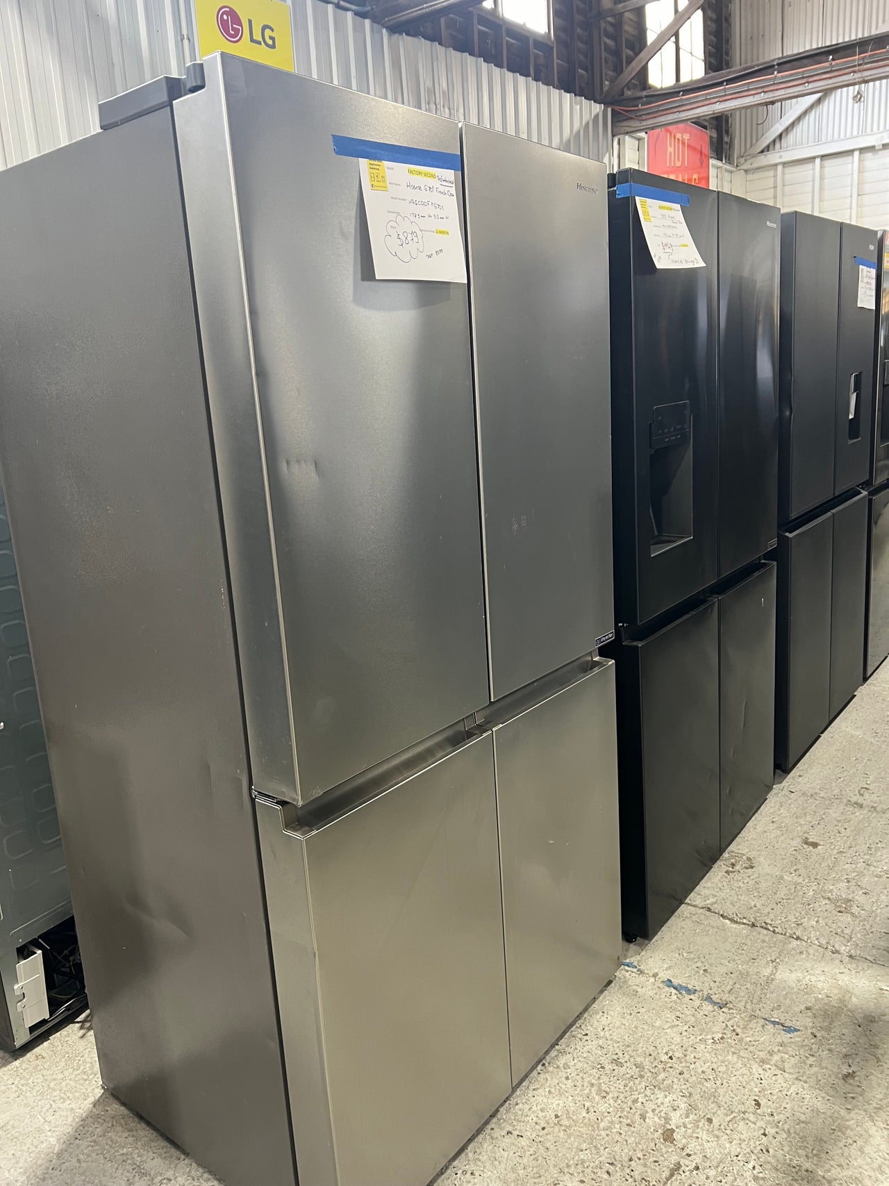Factory second HISENSE HR6CDFF670S 670L Quad Door Fridge - Second Hand Appliances Geebung