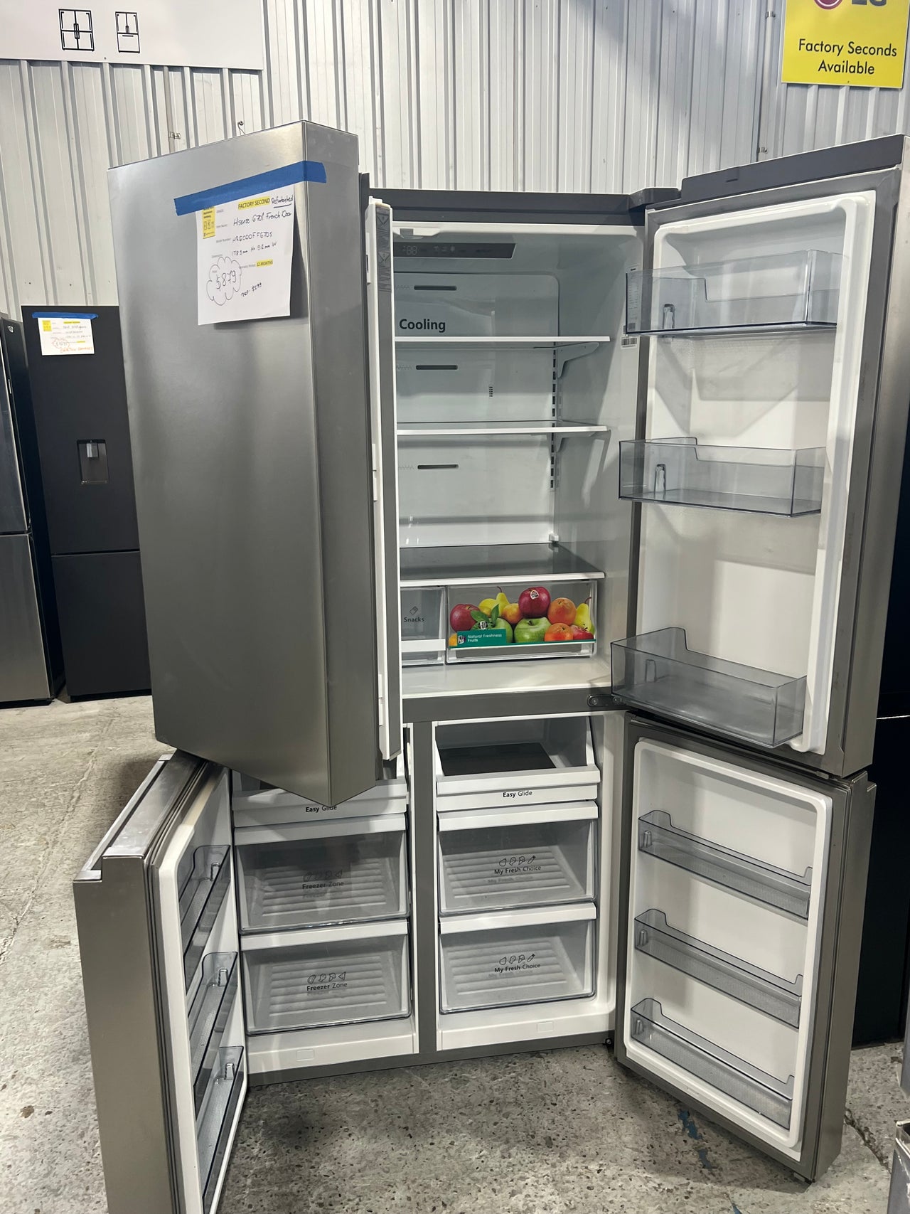 Factory second HISENSE HR6CDFF670S 670L Quad Door Fridge - Second Hand Appliances Geebung