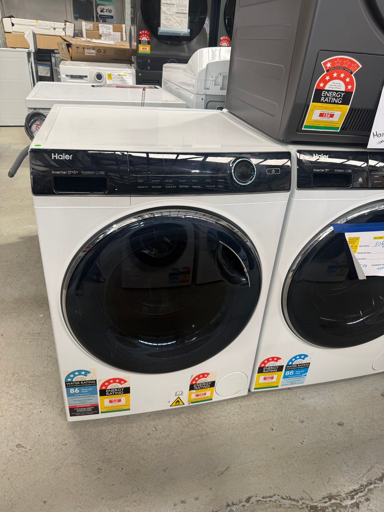 Factory second Haier 10kg / 5kg Washer Dryer Combo – 600 Series (HWD1050AN1) - Second Hand Appliances Geebung