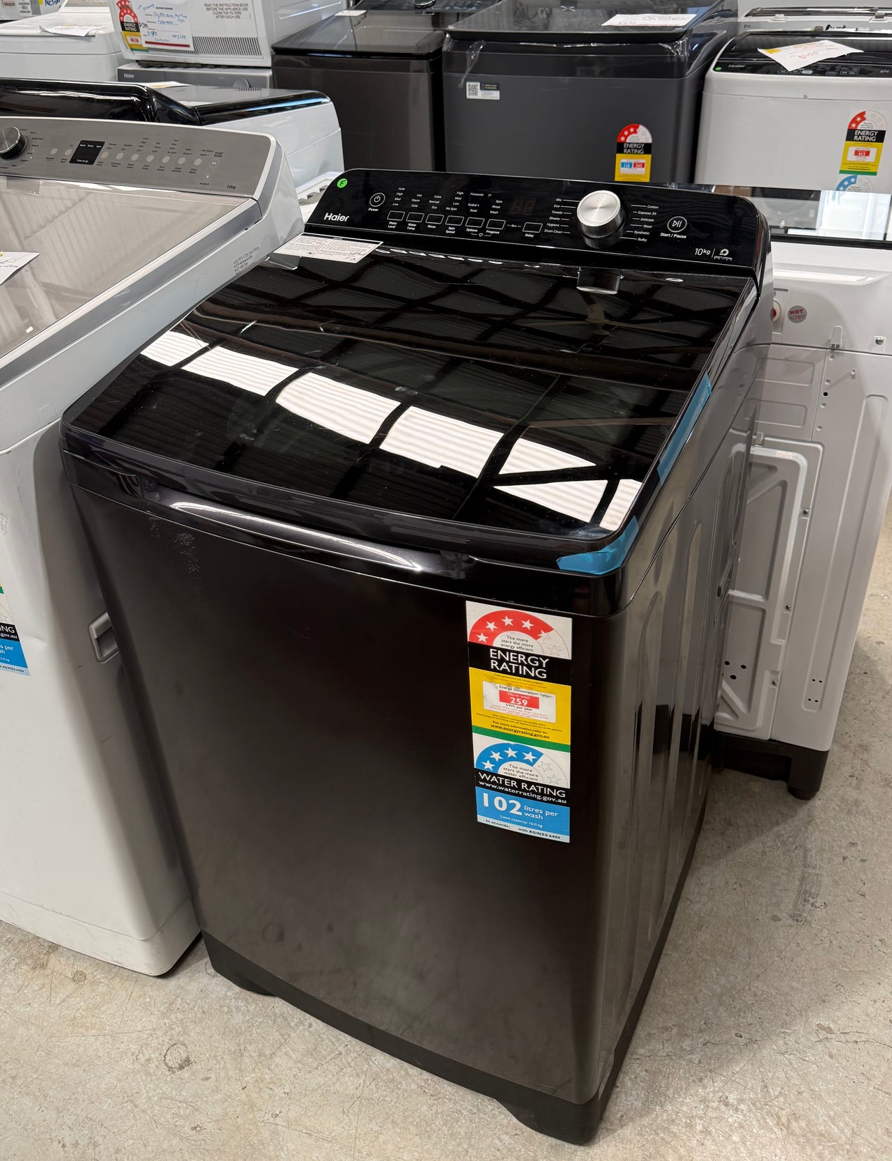 Factory second Haier 10kg Top Load Washing Machine – HWT10ANB1 - Second Hand Appliances Geebung