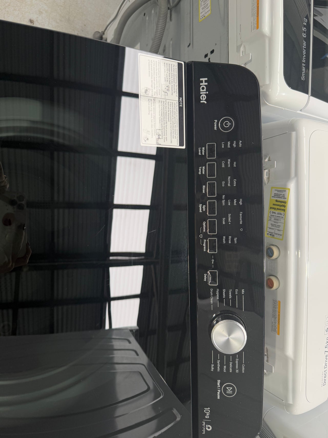 Factory second Haier 10kg Top Load Washing Machine Model: HWT10ANB1 - Second Hand Appliances Geebung