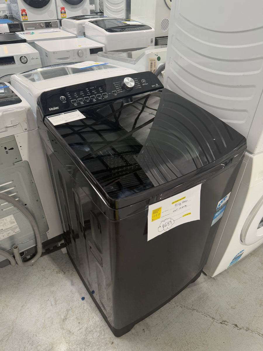 Factory second Haier 10kg Top Load Washing Machine Model: HWT10ANB1 - Second Hand Appliances Geebung