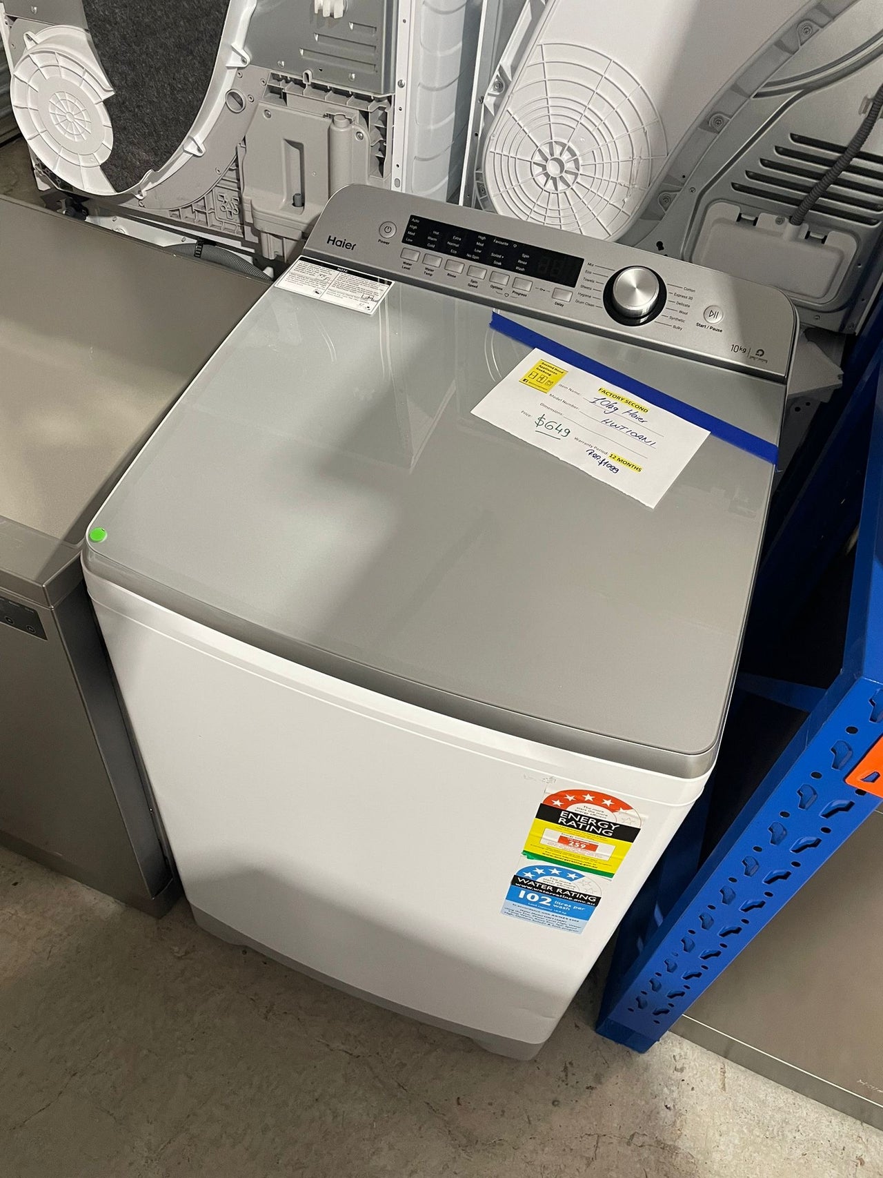 Buy Factory second Haier 10kg Top Load Washing Machine – White  Model: HWT10AN1 |  | [product_variant] | Second Hand Appliances Geebung Brisbane