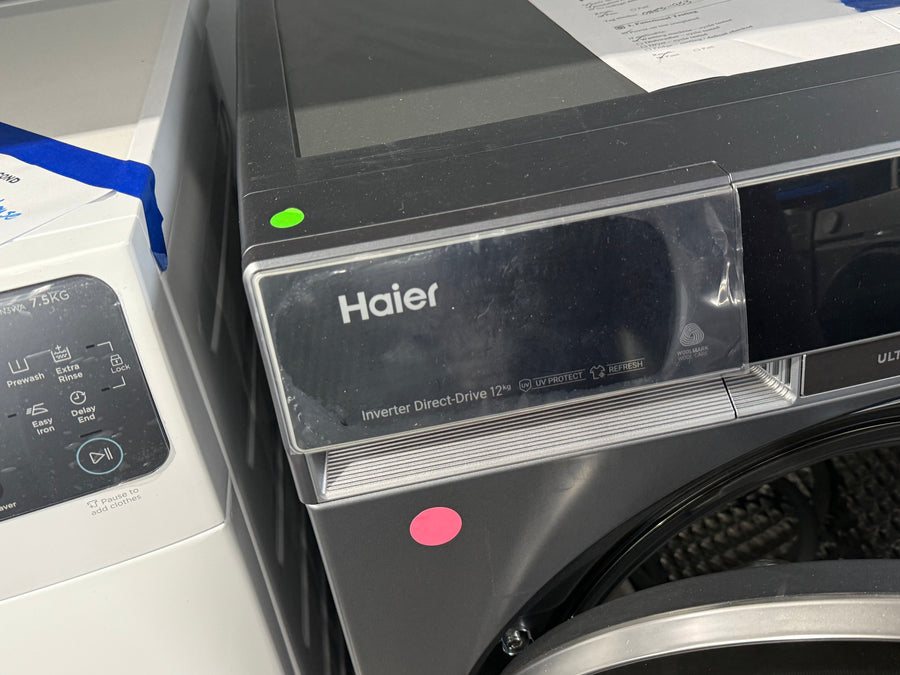 Factory second Haier 12kg 600 Series Front Load Washing Machine – Black Model: HWF12PXB1 - Second Hand Appliances Geebung