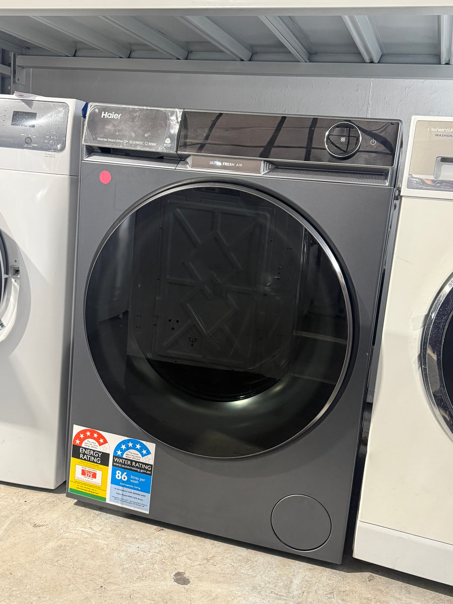 Factory second Haier 12kg 600 Series Front Load Washing Machine – Black Model: HWF12PXB1 - Second Hand Appliances Geebung