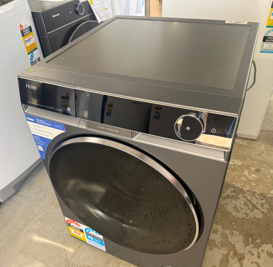 Factory second Haier 12kg 600 Series Front Load Washing Machine – HWF12PXB1 - Second Hand Appliances Geebung