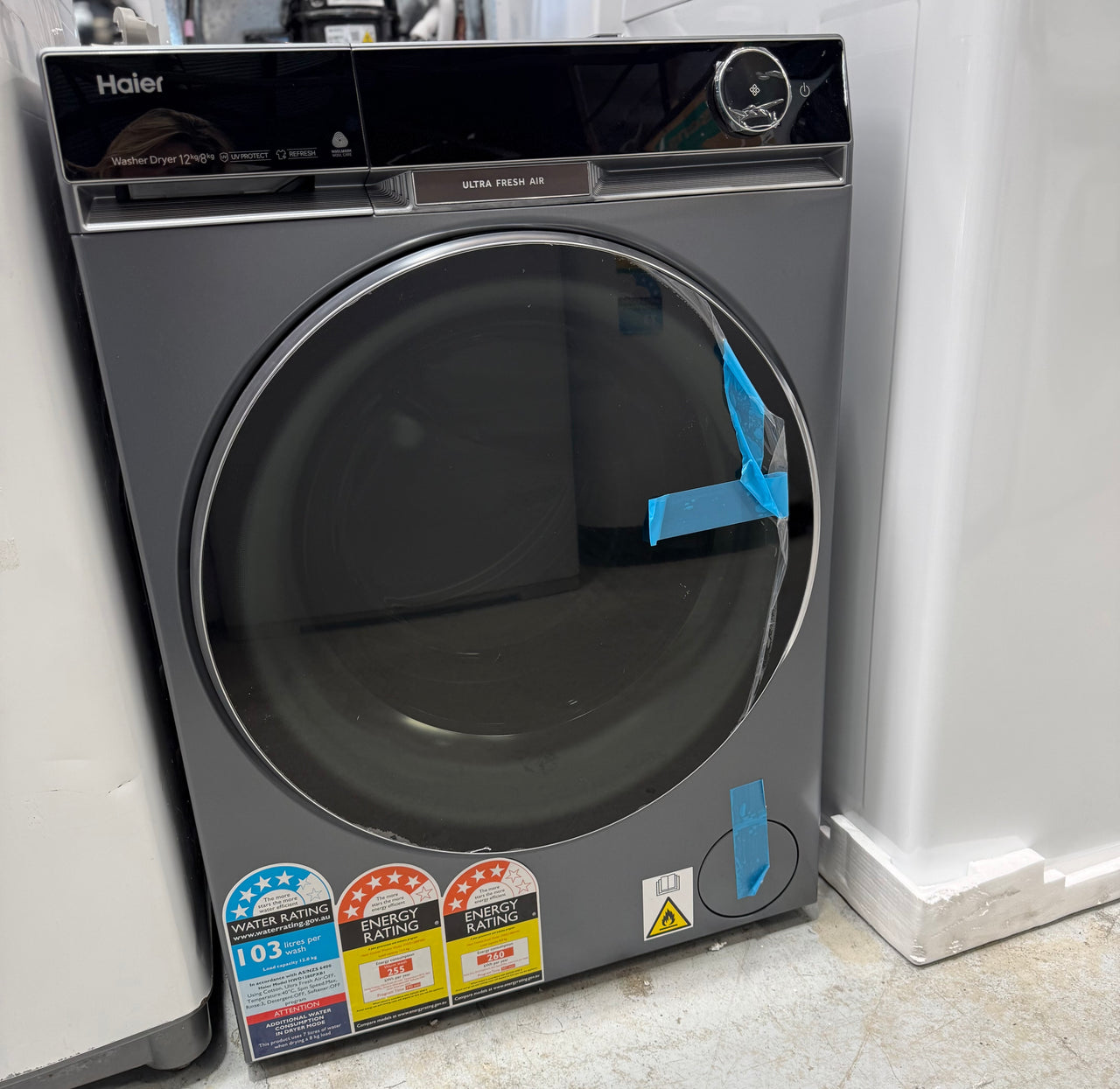 Factory second Haier 12kg / 8kg Washer Dryer Combo HWD1280PXB1 - Second Hand Appliances Geebung