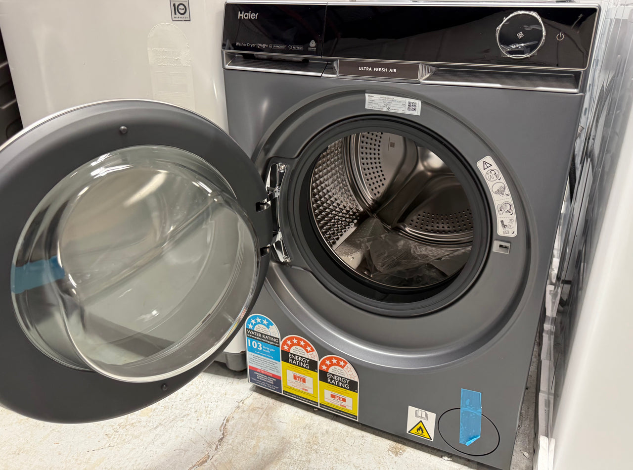 Factory second Haier 12kg / 8kg Washer Dryer Combo HWD1280PXB1 - Second Hand Appliances Geebung