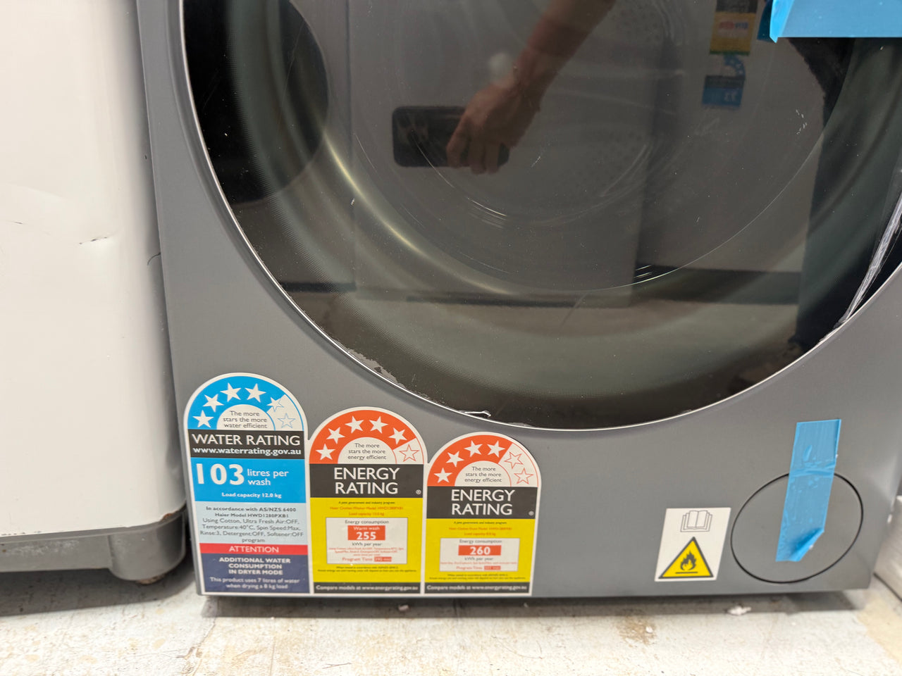 Factory second Haier 12kg / 8kg Washer Dryer Combo HWD1280PXB1 - Second Hand Appliances Geebung