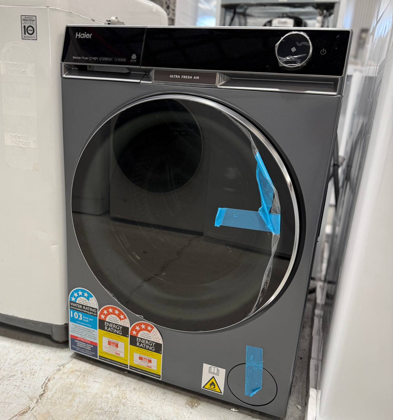 Factory second Haier 12kg / 8kg Washer Dryer Combo HWD1280PXB1 - Second Hand Appliances Geebung