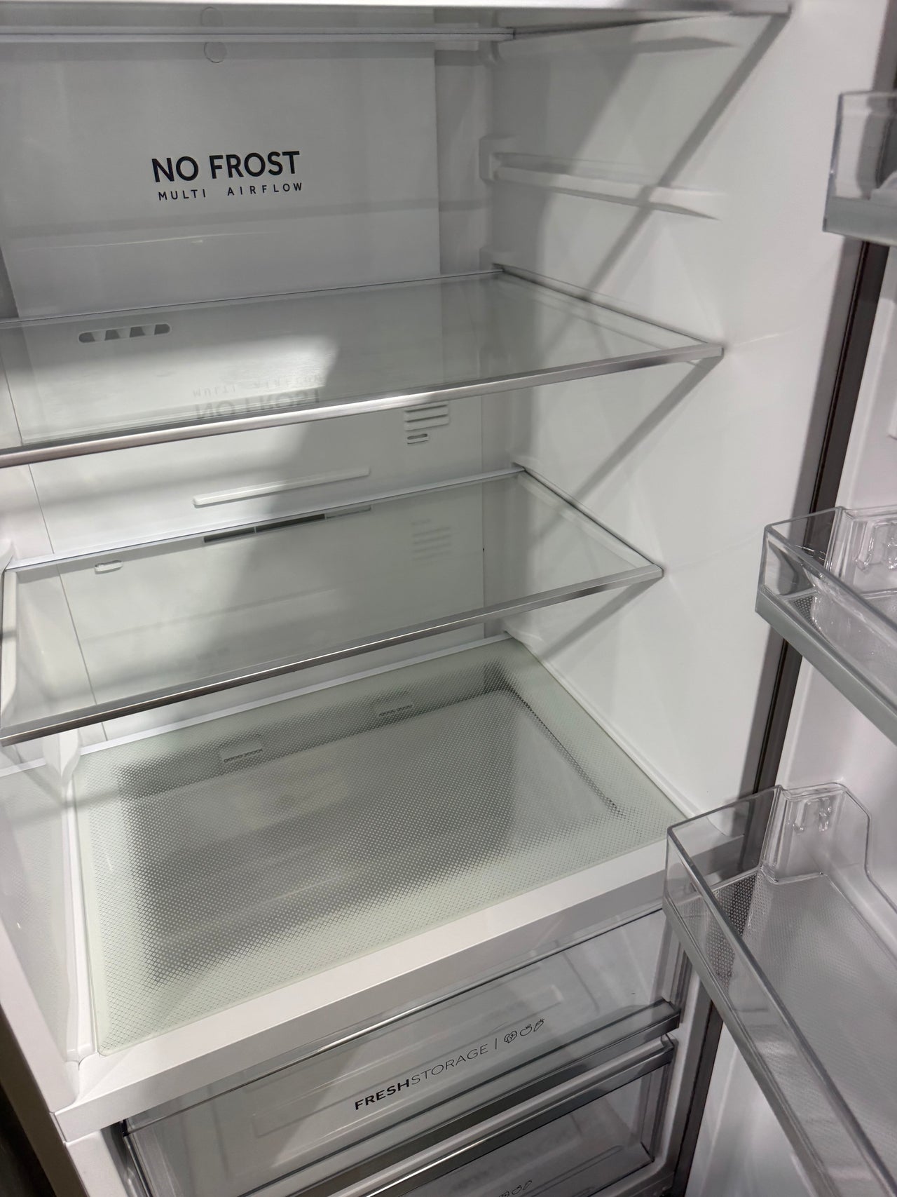 Factory second Haier 386L Vertical Frost Free Freezer Stainless Steel HVF430VS - Second Hand Appliances Geebung