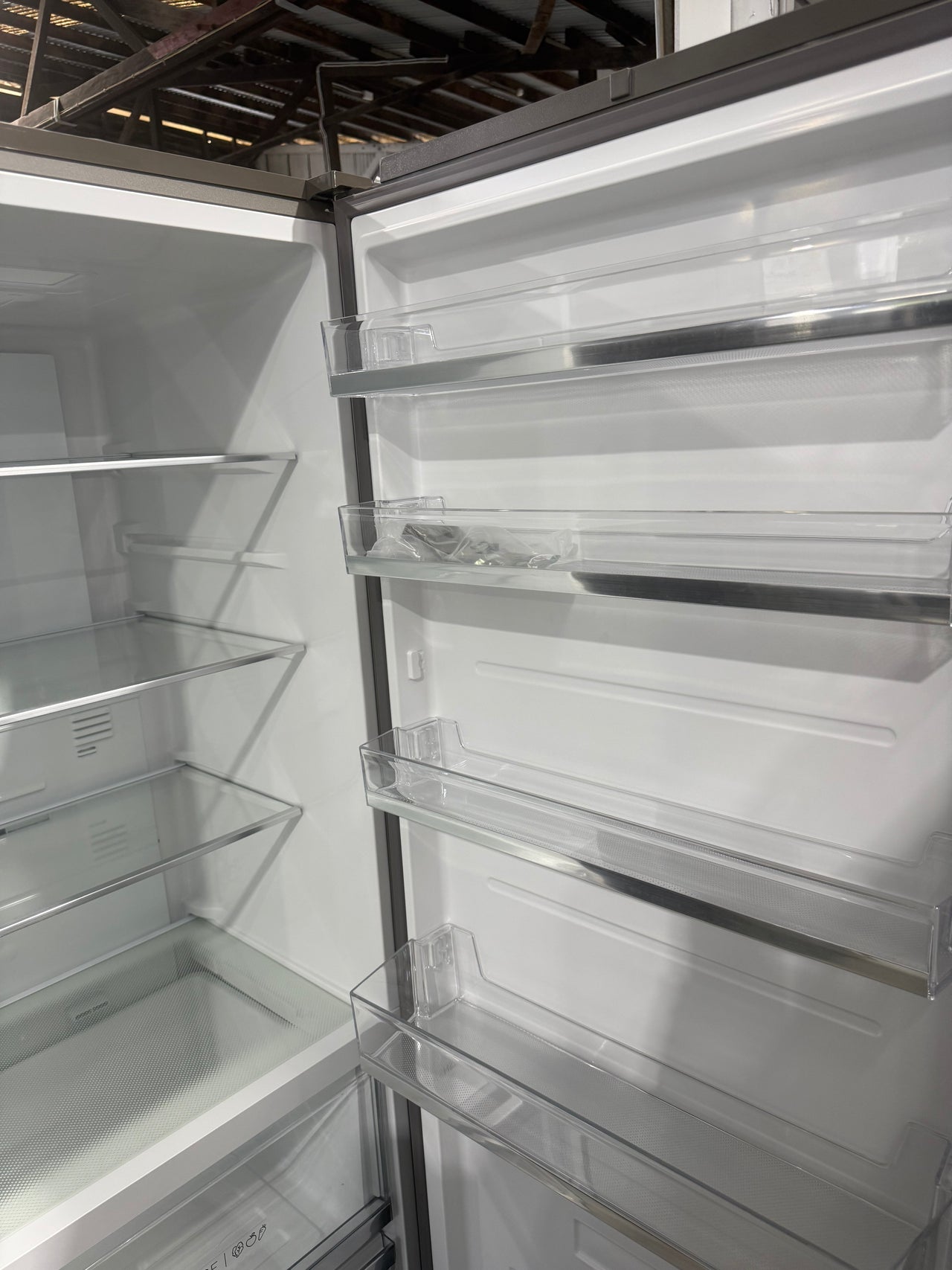 Factory second Haier 386L Vertical Frost Free Freezer Stainless Steel HVF430VS - Second Hand Appliances Geebung