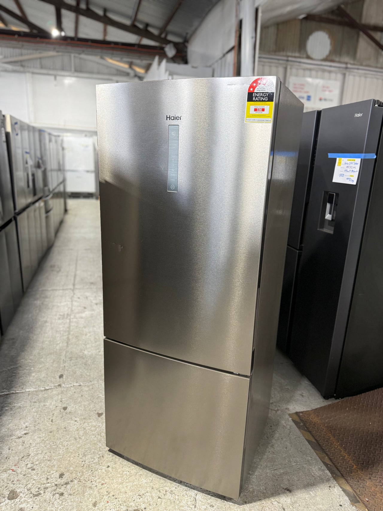 Factory second Haier 416L Bottom Mount Frost Free Fridge HRF450BS2 - Second Hand Appliances Geebung