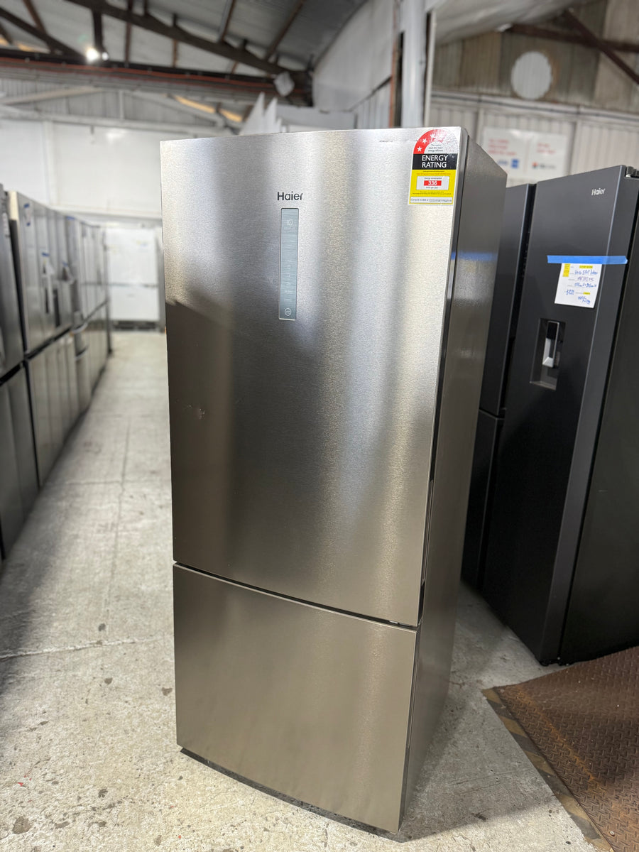 Factory second Haier 416L Bottom Mount Frost Free Fridge HRF450BS2 - Second Hand Appliances Geebung