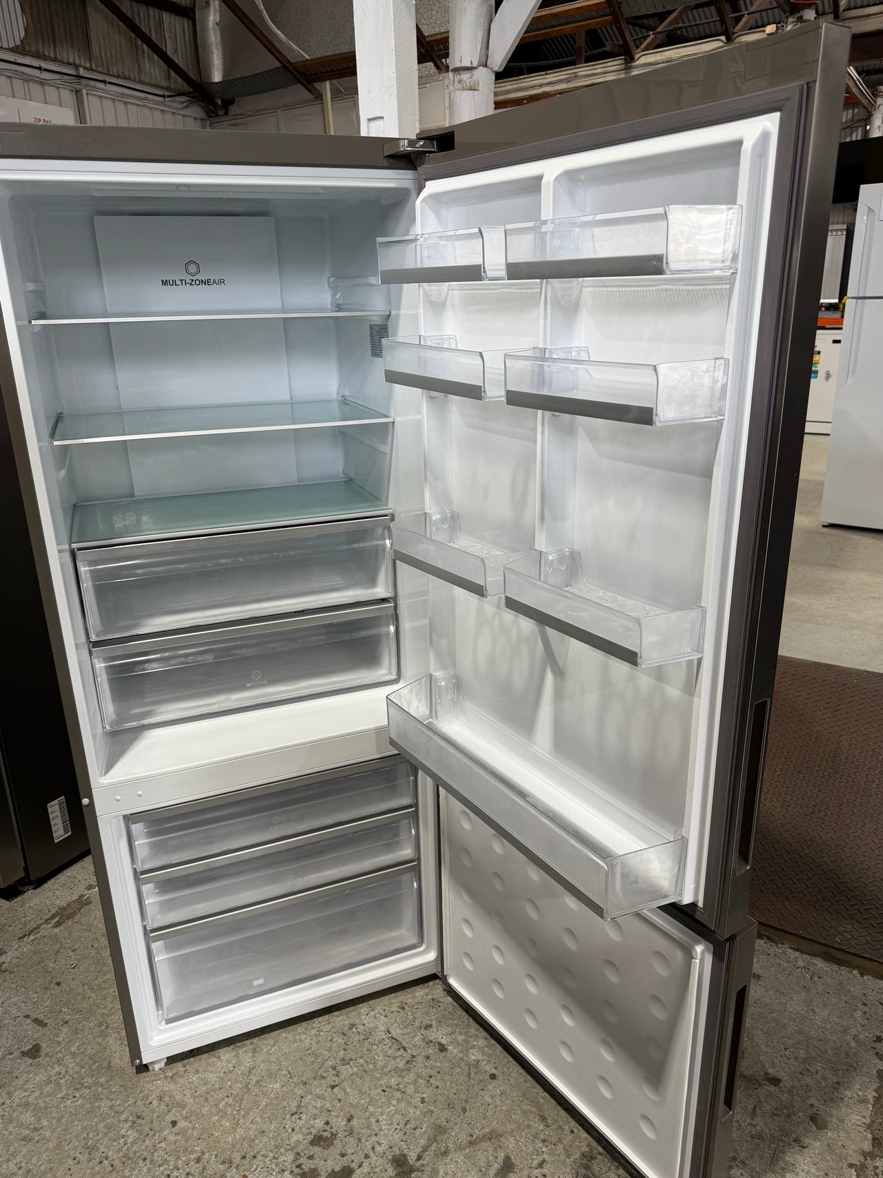 Factory second Haier 416L Bottom Mount Frost Free Fridge HRF450BS2 - Second Hand Appliances Geebung