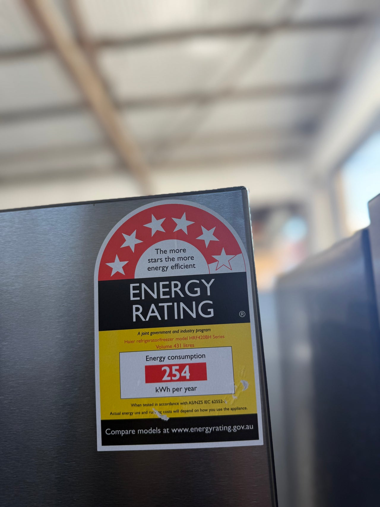 Factory second Haier 433L Bottom Mount Fridge with Water Dispenser - Satina Model: HRF420BHS - Second Hand Appliances Geebung