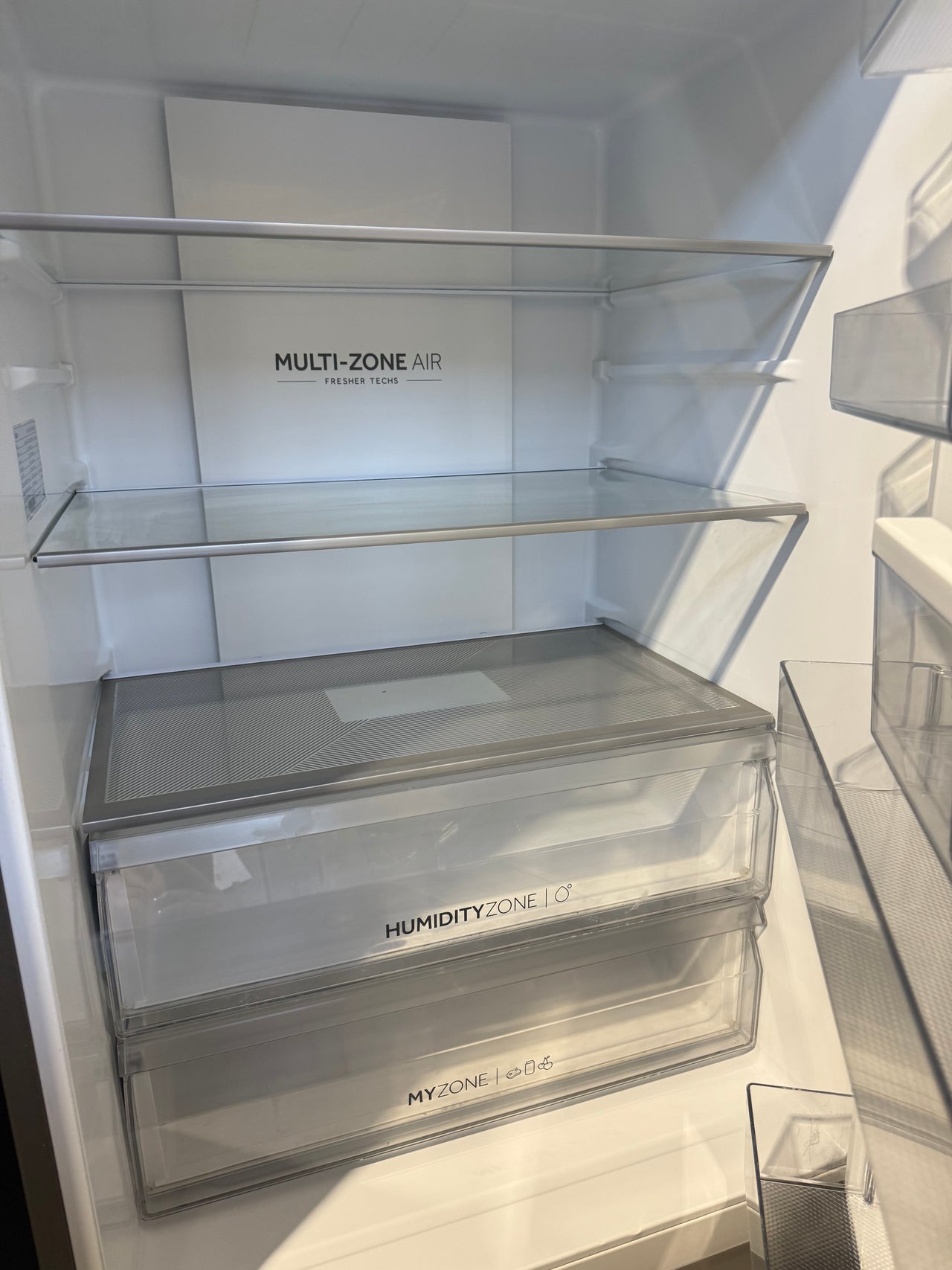 Factory second Haier 433L Bottom Mount Fridge with Water Dispenser - Satina Model: HRF420BHS - Second Hand Appliances Geebung