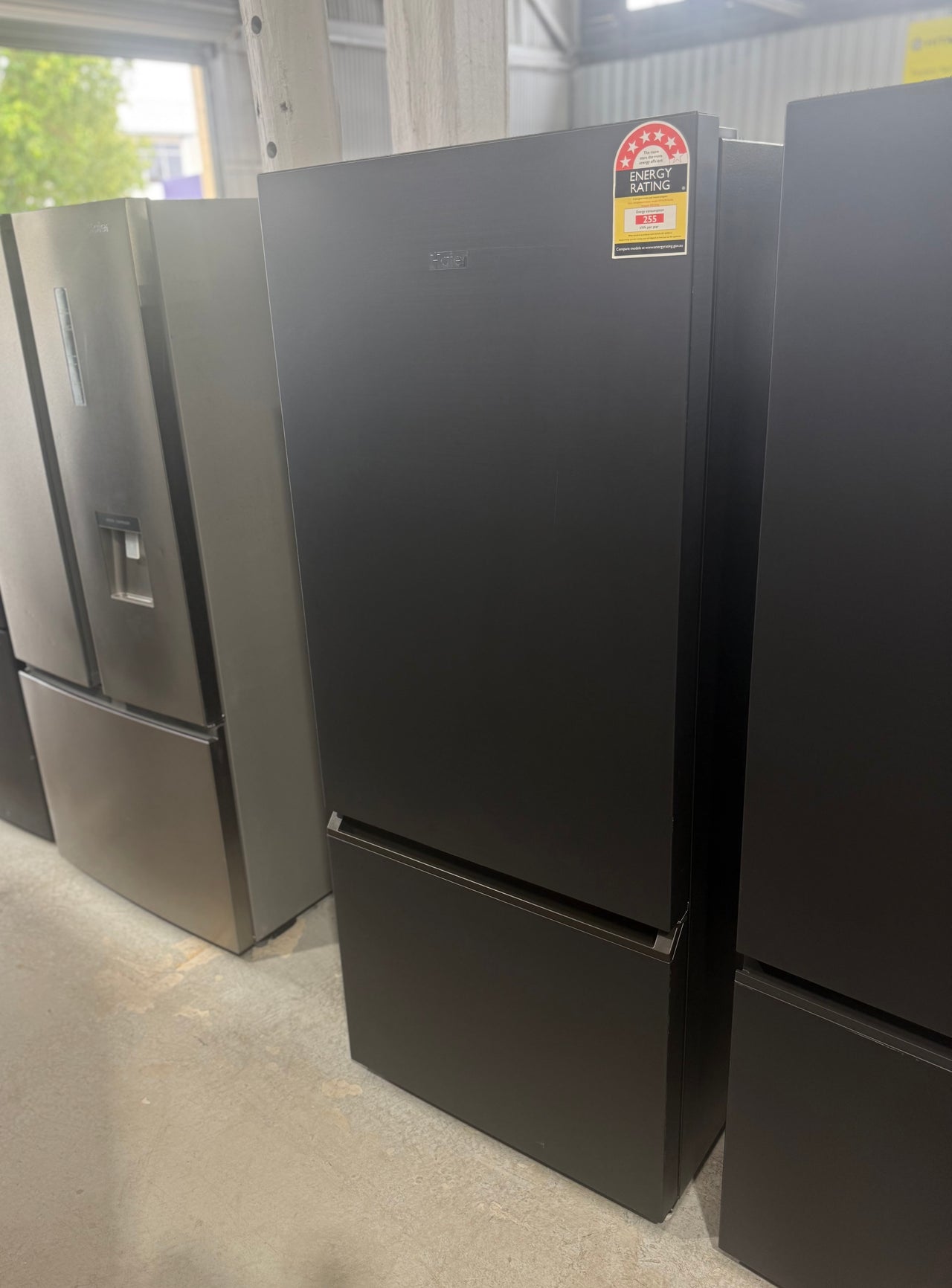 Factory second Haier 433L Bottom Mount Refrigerator Black HRF420BC - Second Hand Appliances Geebung