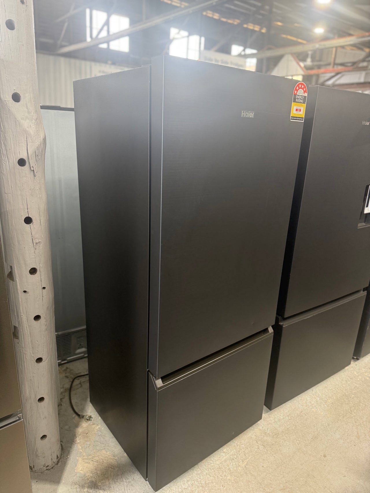 Factory second Haier 433L Bottom Mount Refrigerator Black HRF420BC - Second Hand Appliances Geebung