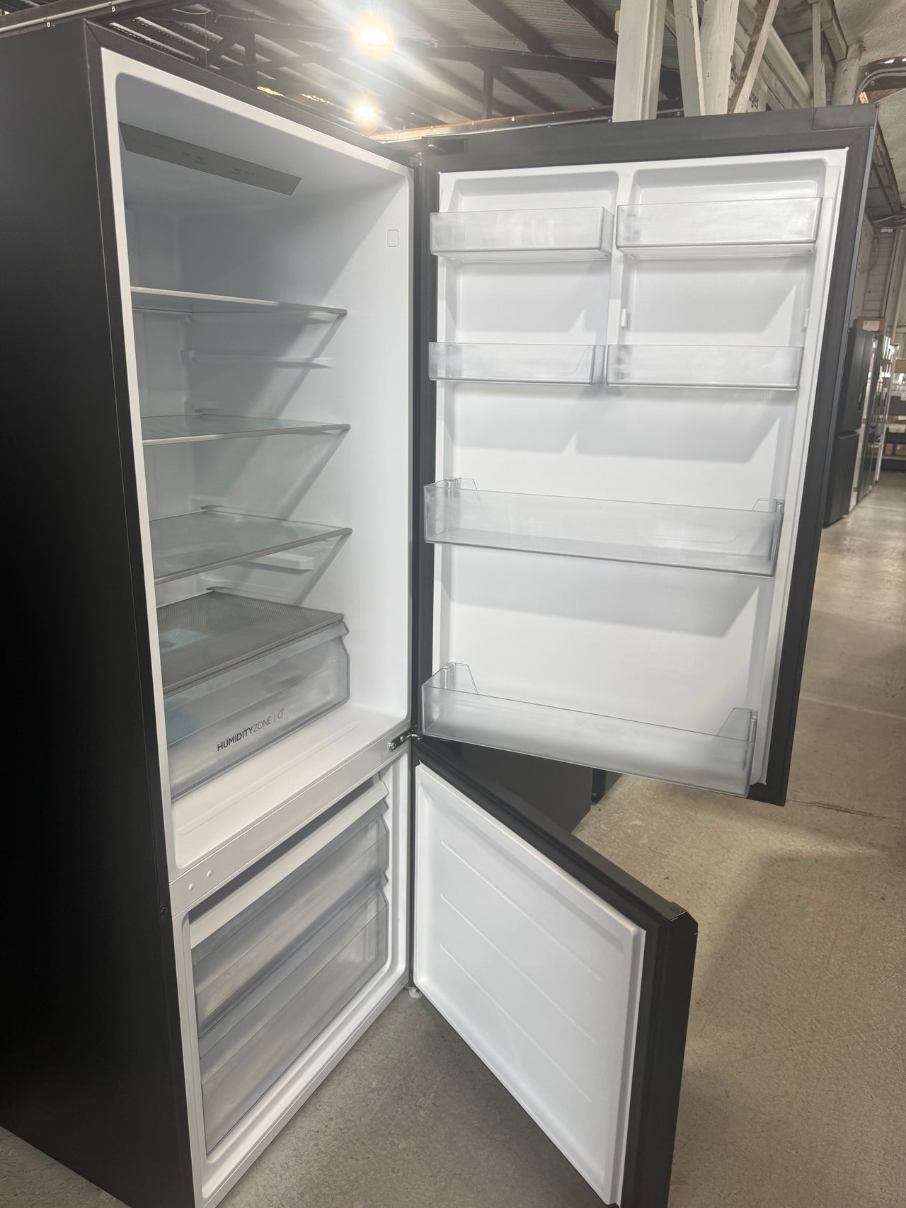 Factory second Haier 433L Bottom Mount Refrigerator Black HRF420BC - Second Hand Appliances Geebung