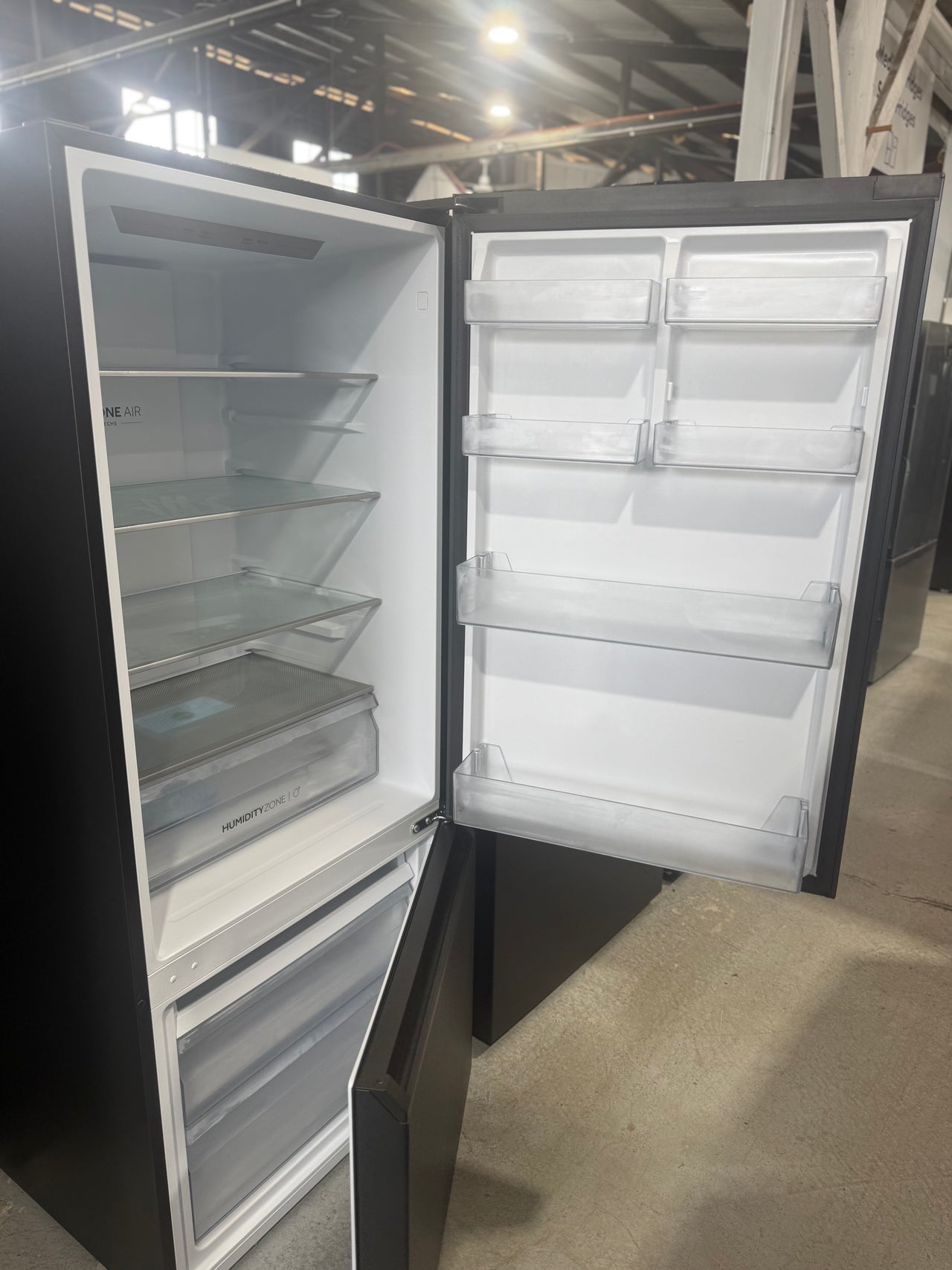 Factory second Haier 433L Bottom Mount Refrigerator Black HRF420BC - Second Hand Appliances Geebung