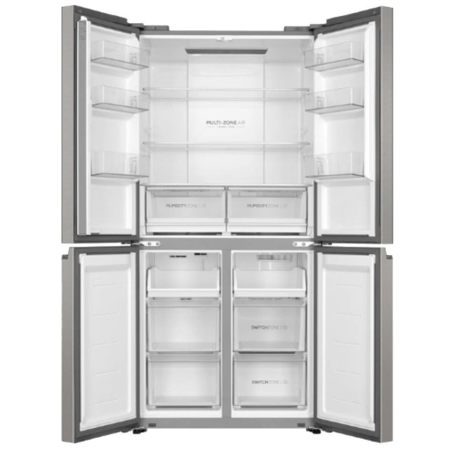 Factory second Haier 463L 600 Series Quad Door Refrigerator – Satina Silver HRF530YS - Second Hand Appliances Geebung
