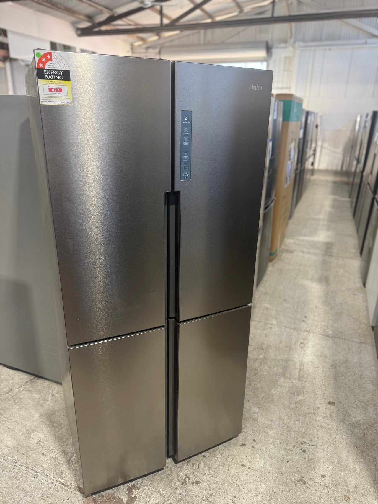 Factory second Haier 463L Quad Door Refrigerator – Satina (HRF516YS) - Second Hand Appliances Geebung